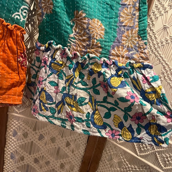 Kantha Patchwork Bell Bottom Overalls - Picture 5 of 9